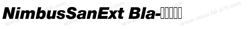 NimbusSanExt Bla字体转换